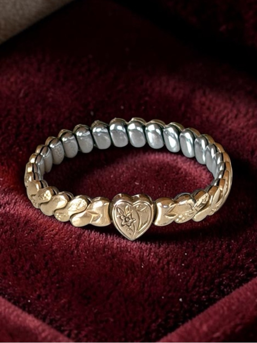 WWII Sweetheart Gold Filled Expansion Bracelet – Foster 12K GF, Petite Fit 4-5”